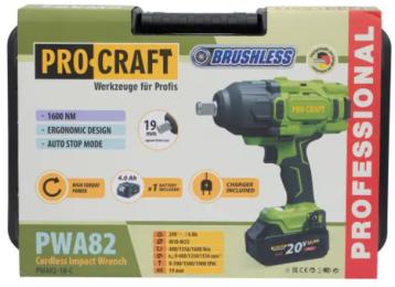 Акумуляторний гайкокрут Procraft PWA-82 (030082)