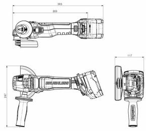 Акумуляторна кутова шліфувальна машина Metabo WVB 18 LT BL 11-125 Quick Inox (613091850) (без АКБ та ЗП)