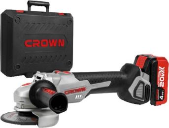 Шліфмашина кутова акумуляторна Crown CT23001-115HX-4 BMC
