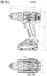 Акумуляторний ударний дриль-шурупокрут Metabo SB 18 L Set (614053710)