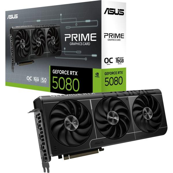 Видеокарта Asus Prime GeForce RTX 5080 16GB OC Edition (PRIME-RTX5080-O16G) EU