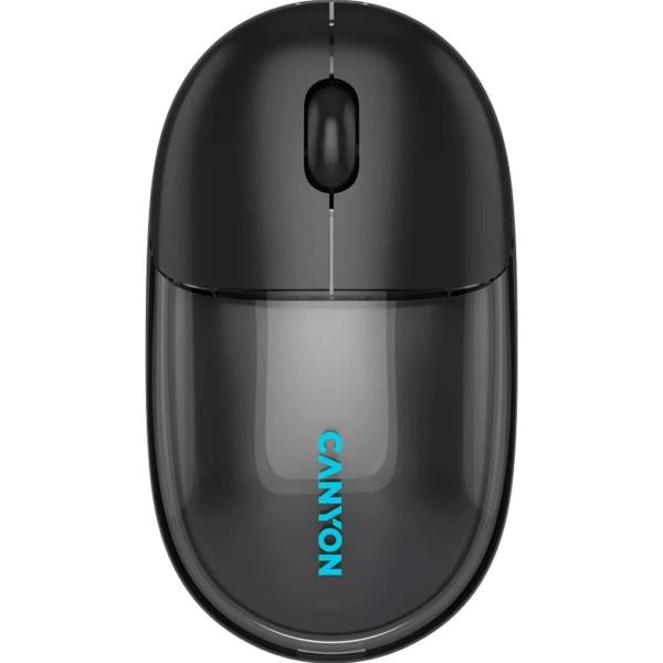 Миша Canyon OnClick 24 BT/ Wireless Transparent/Black (CNS-CMSW24B)