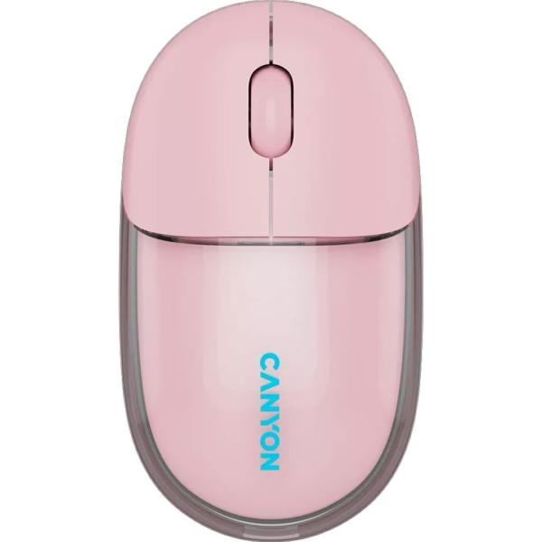 Миша Canyon OnClick 24 BT/ Wireless Transparent/Pink (CNS-CMSW24P)