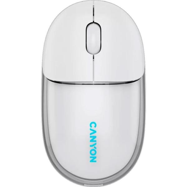 Миша Canyon OnClick 24 BT/ Wireless Transparent/White (CNS-CMSW24W)