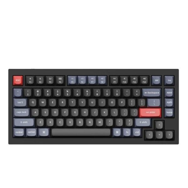 Клавіатура Keychron Q1 QMK HotSwappable Gateron Phantom Red RGB Knob Black (Q1M1_KEYCHRON)