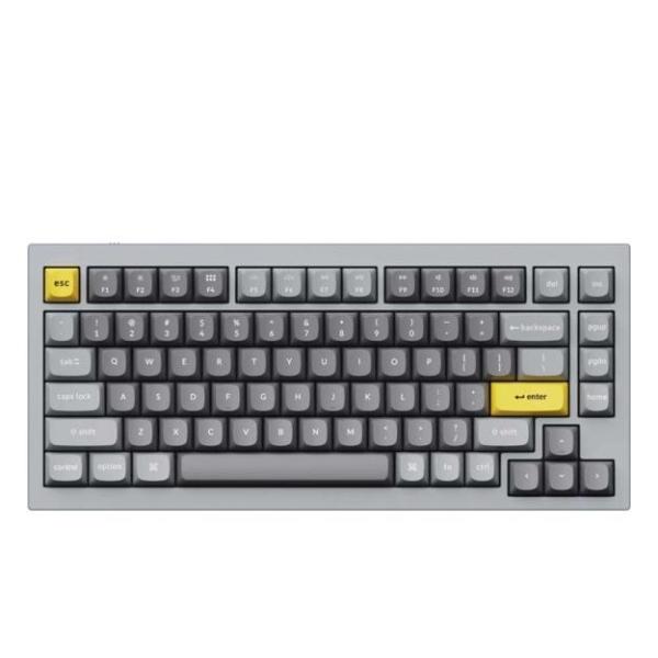 Клавіатура Keychron Q1 QMK HotSwappable Gateron Phantom Red RGB Knob Space Grey (Q1N1_KEYCHRON)
