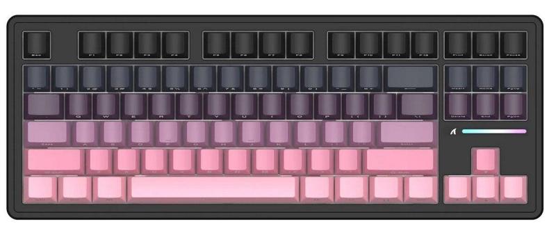Клавіатура Attack Shark M87 Pro V2 RGB Linear White Jade Switch Wireless (AS-6972792470467-B) Gradient Pink (G-000003997)