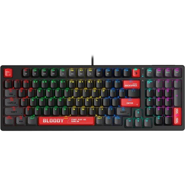 Клавіатура Bloody A4Tech S98 USB RGB Black Red) (S98 Red))