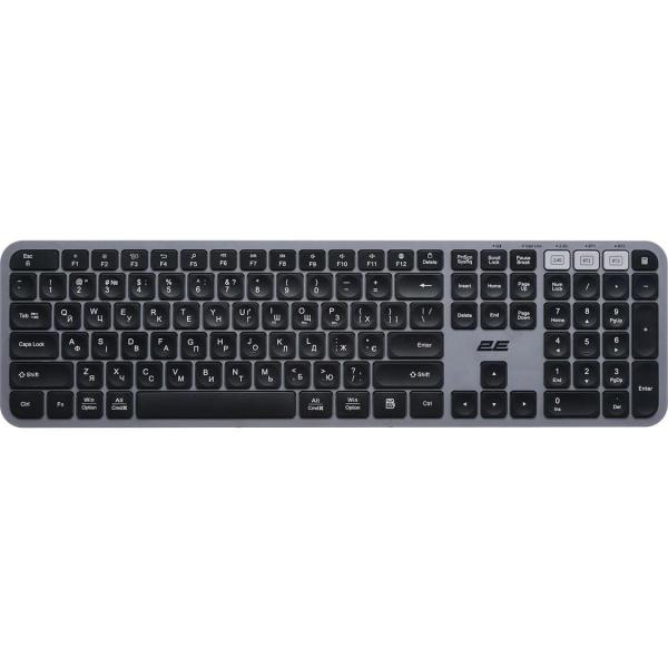 Клавіатура 2E KS240 Wireless Ukr (2E-KS240WG) Gray (2E-KS240WG_UA)