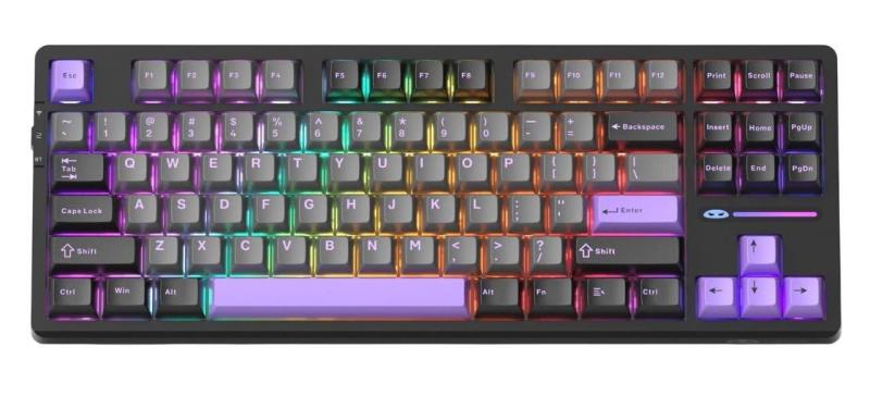 Клавіатура MageGee Light 87 RGB Blue Whale Switch Wireless (6971969728721-UA) Dark Purple (G-000003945)