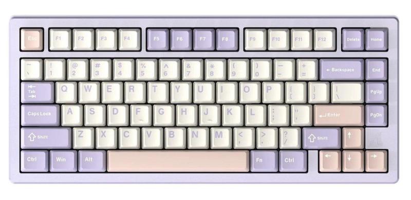 Клавіатура Attack Shark X75 RGB Kailh MX Crystal Switches Wireless (AS-6972792471464-TP-UA) Twilight Purple (G-000004025)
