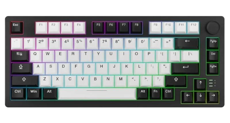 Клавіатура DAREU EK75 Pro (UA) Black White (KB-EK75P-BW)