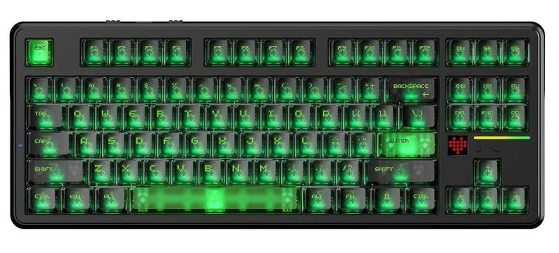 Клавіатура Attack Shark X87 Ultra RGB Meg Shark Switches Wireless (AS-6979033730229-SJ) Shadow Jade (G-000004500)