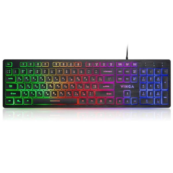 Клавіатура Vinga KB410 USB Black (KB410 Black)