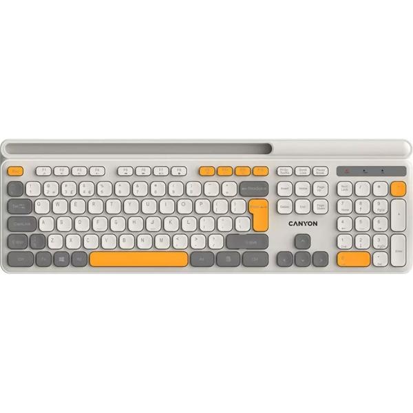 Клавіатура Canyon HKB-W03 EN AAA Wireless Beige (CNS-HKBW03BG)