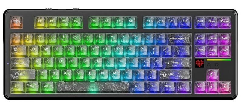 Клавіатура Attack Shark X87 Ultra RGB Meg Shark Switches Wireless (AS-6979033730243-FC) Forged Carbon (G-000004502)