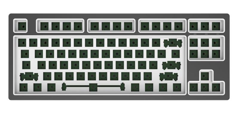 Клавіатура Dark Project KD87B LTD Aluminum Barebones Темно-сіра (KB-CST-872-702224)