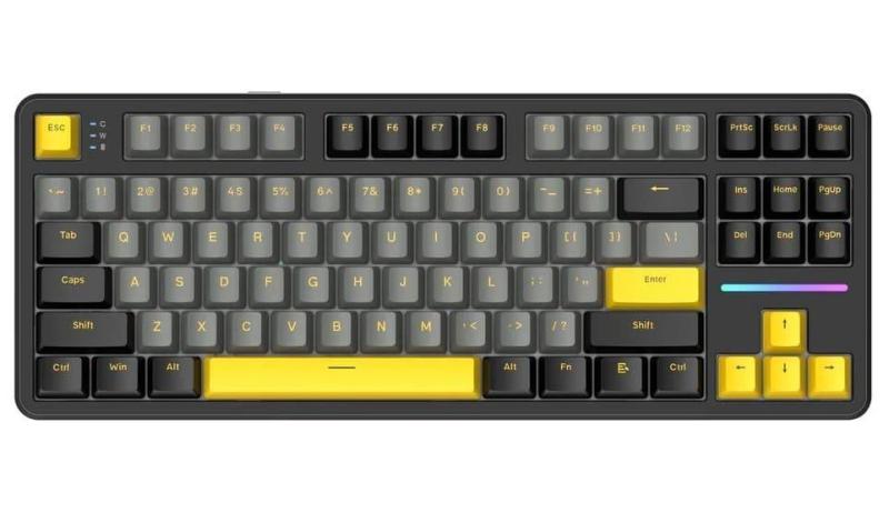 Клавіатура Attack Shark X87 RGB Linear Strawberry Switch Wireless (AS-6972792470429-SB) Star Black (G-000003585)
