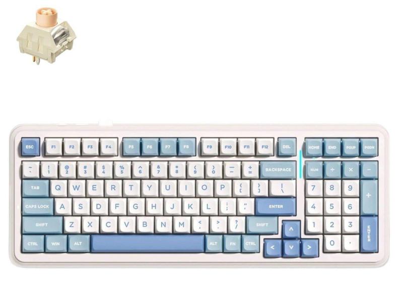 Клавіатура MCHOSE K99 V2 RGB Mechanical Icy Creamsicle Switch Wireless (MC-K99V2-4) Sky Blue (G-000003615)