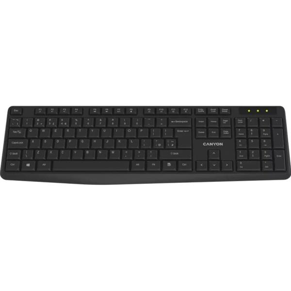 Клавіатура Canyon KB-W01 Wireless Black (CNE-CKEYW01)