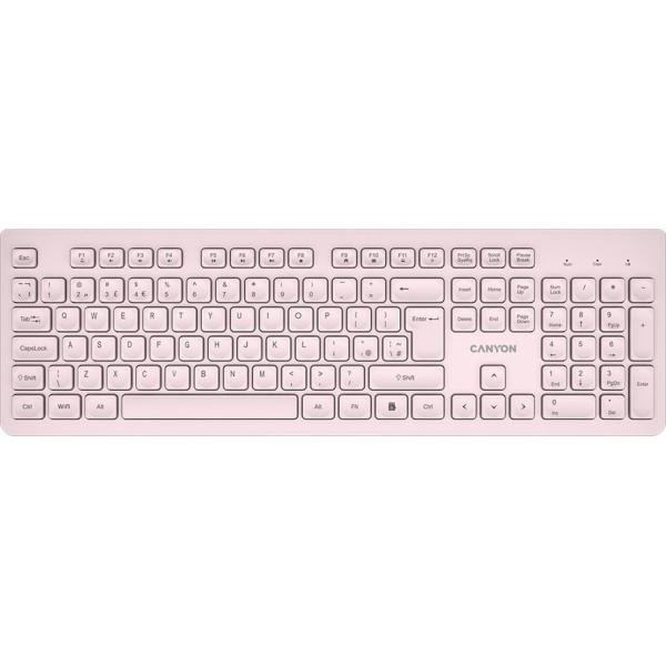 Клавіатура Canyon HKB-W01 UK/US AAA Wireless Beige (CNS-HKBW01BG)