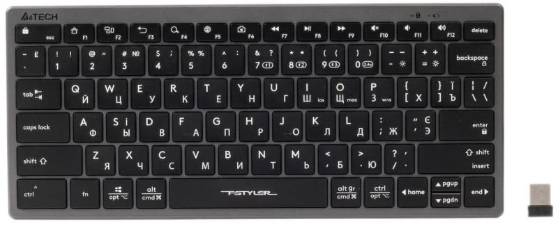 Клавіатура A4Tech Fstyler FBX51C Wireless Grey (FBX51C (Grey))