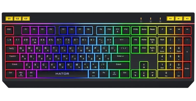Клавіатура HATOR Icefall Black (HTK402UA) U1