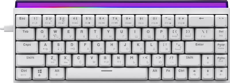 Клавіатура Ajazz NK68 Red switches White (NK68-R-W)