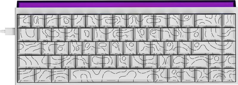 Клавіатура Ajazz NK68 Red switches Side contour White (NK68-R-S-W)