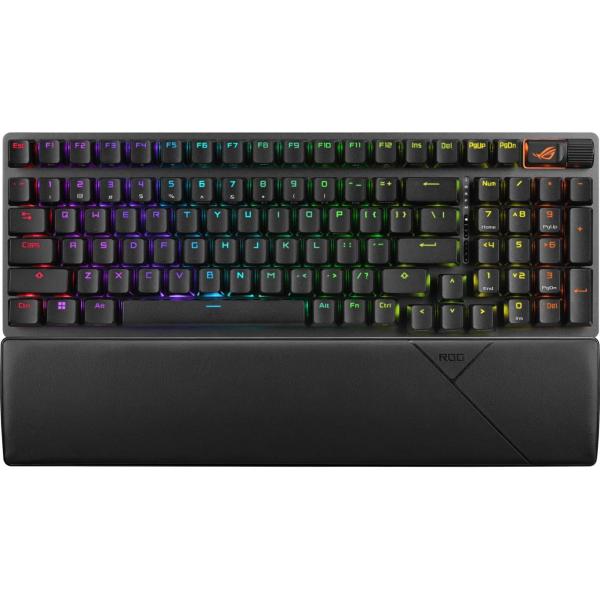 Клавіатура ASUS ROG Strix Scope II 96key NX Snow USB-A/WL/BT EN/UK RGB Black (90MP037A-BKMA00)