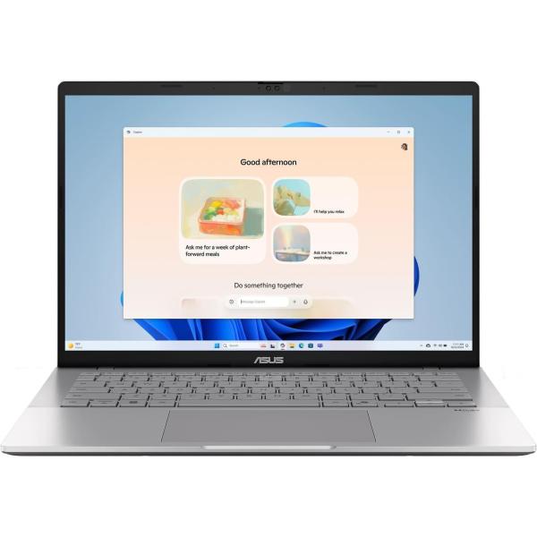 Ноутбук ASUS 14 Vivobook S14 S3407VA-LY100 FMI/Intel Core 7 240H/16GB/1TB/Intel UHD/DOS/Cool Silver (90NB1681-M008M0)