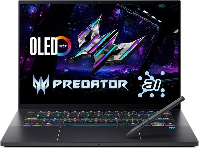 Ноутбук Acer 14.5 Predator Triton 14 AI PT14-52T 2.8K OLED Touch 120Hz/Intel U9 288V/32GB/1TB/RTX 5070/W11H/Charcoal Black (NH.U0GAA.002)
