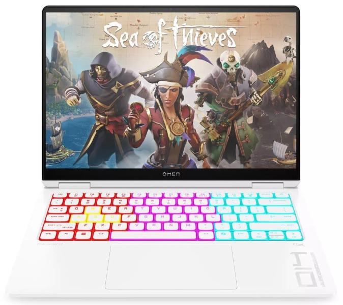 Ноутбук HP 14.5 Omen Transcend 14t-fb1000 Gaming 2.8K OLED 120Hz/Intel Core Ultra 7 255HX/32GB/2TB/RTX 5060 8GB/W11H/Ceramic White (D82X322) U1