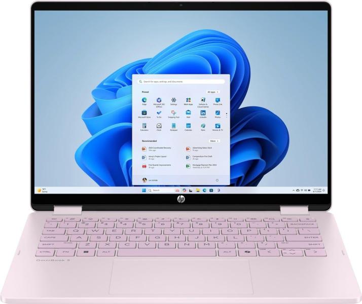 Ноутбук HP 14 OmniBook 5 Flip x360 14-fp0032ua 1920x1200 IPS Touch/Core 3-100U/8GB/512SSD/Intel Graphics/DOS/Pink (C9RR7EA)