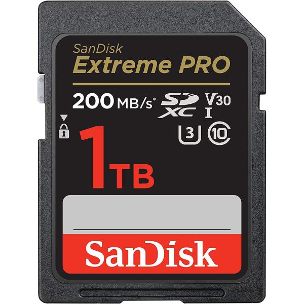 Карта пам'яті Sandisk 1TB SD C10 UHS-I U3 R200/W140MB/s Extreme Pro V30 (SDSDXXD-1T00-GN4IN)