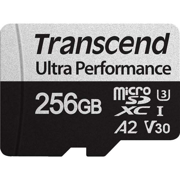 Карта пам'яті Transcend 256GB microSDXC C10 UHS-I U3 A2 R160/W125MB/s + SD (TS256GUSD340S)