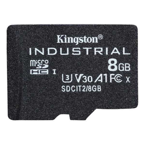 Карта пам'яті Kingston 8GB microSDHC Industrial C10 A1 pSLC Card Single Pack w/o Adapter SDCIT2/8GBSP (SDCIT2/8GBSP)