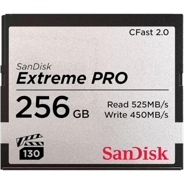 Карта пам'яті Sandisk 256GB CFAST 2.0 Extreme PRO 525MB/s VPG130, EAN: 619659145262 (SDCFSP-256G-G46D)