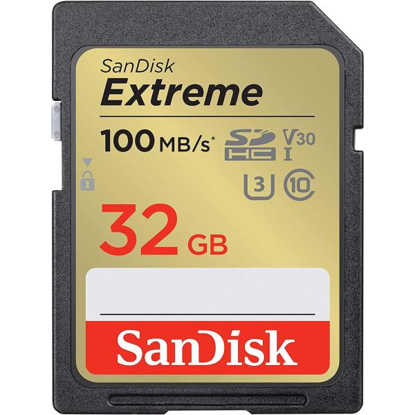 Карта пам'яті Sandisk 32GB SD C10 UHS-I U3 R100/W60MB/s Extreme V30 (SDSDXVT-032G-GNCIN)