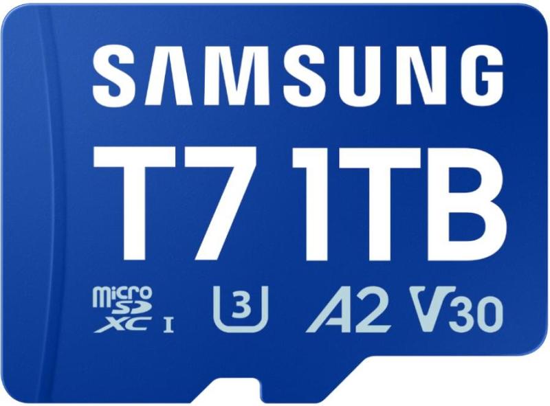 Карта пам'яті Samsung MICRO SDXC T7 1TB, U3, V30, A2 до 170 Мб/с (MB-MB1T0T/WW)