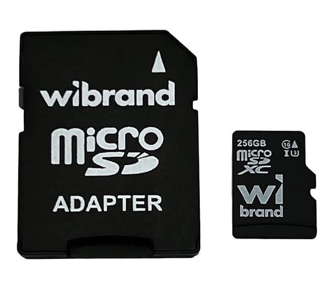 Карта пам'яті Wibrand microSDXC (UHS-1 U3) 256Gb class 10 (adapter SD) (WICDHU3/256GB-A)