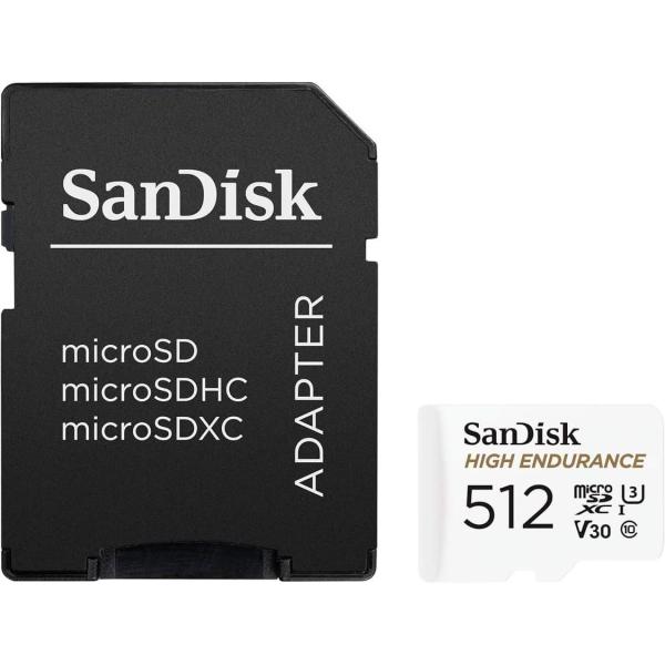 Карта пам'яті Sandisk 512Gb microSDXC (UHS-1 U3) High Endurance class 10 (SDSQQNR-512G-GN6IA)