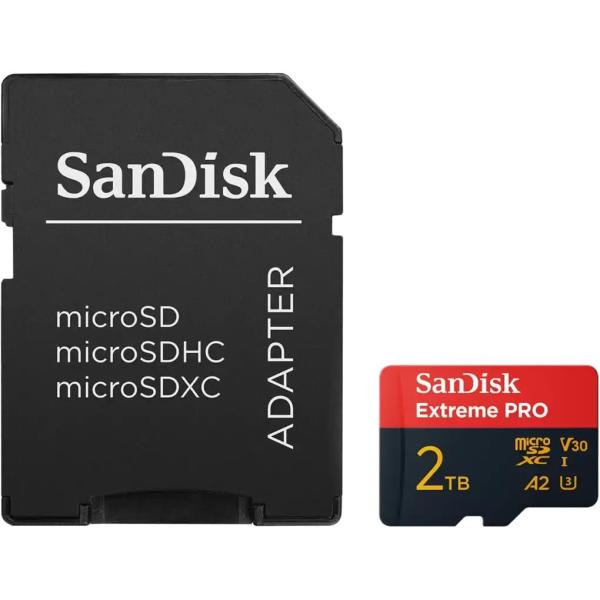 Карта пам'яті Sandisk 2TB Extreme PRO microSDXC UHS-I Card with Adapter, EAN: 619659209032 (SDSQXCD-2T00-GN6MA)
