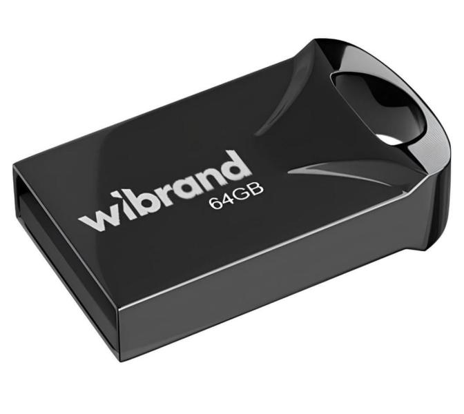Флеш-накопичувач Wibrand Flash USB 2.0 Hawk 64Gb Black (WI2.0/HA64M1B)