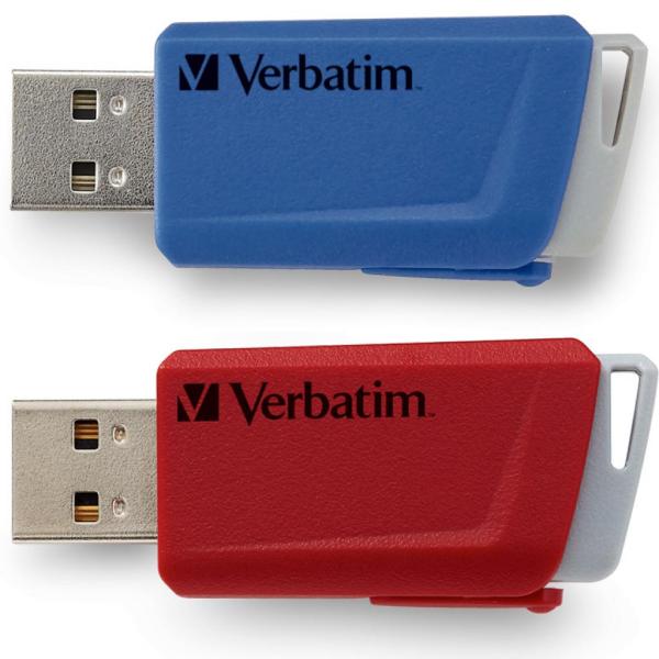 Флеш-накопичувач Verbatim USB флеш накопичувач 2x32GB Store 'n' Click Red/Blue USB 3.2 (49308)