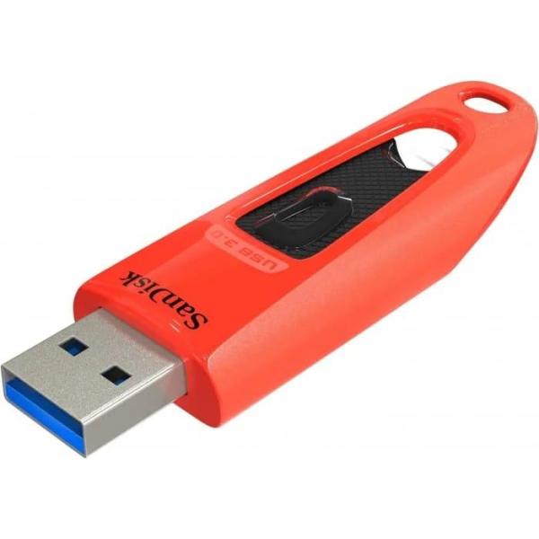 SanDisk Ultra 64GB, USB 3.0 Flash Drive, 130MB/s read - Red, EAN: 619659145897