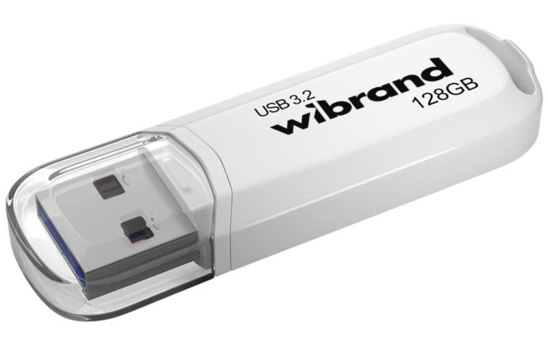 Флеш-накопичувач Wibrand Flash USB 3.2 Gen1 Marten 128GB White (WI3.2/MA128P10W)