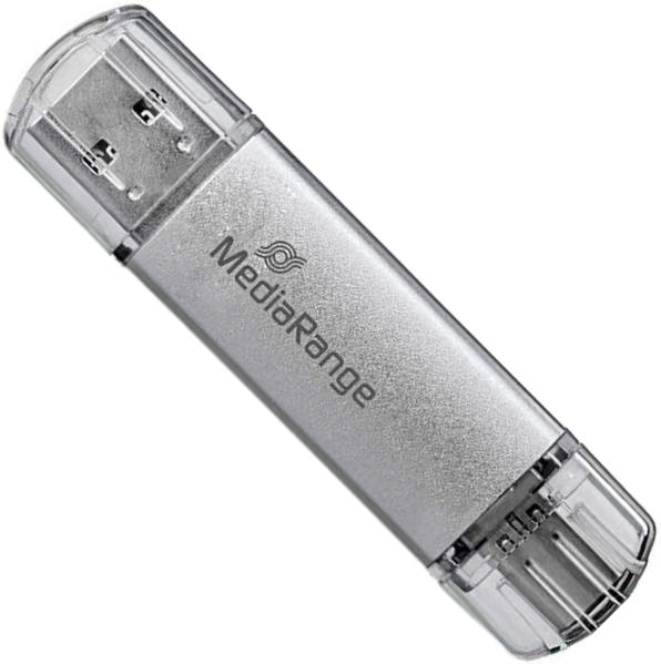 Флеш-накопичувач MediaRange USB 3.0 combo flash drive, with USB Type-C plug, 32GB (MR936)