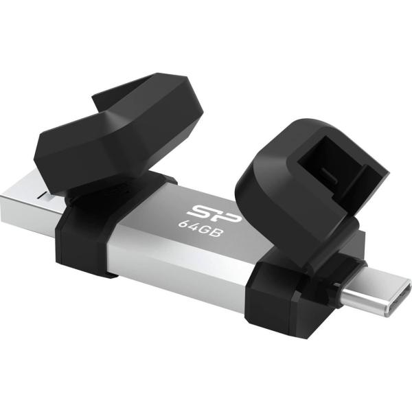 Флеш-накопичувач Silicon Power USB 64G usb3.2+TypeC Mobile C51 (SP064GBUC3C51V1S)