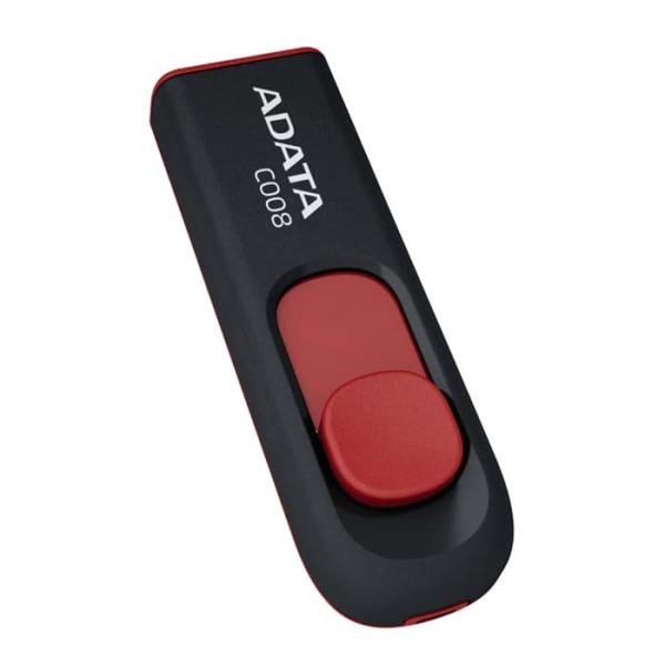 Флеш-накопичувач Adata Flash 64Gb C008 Black+Red USB 2.0 (AC008-64G-RKD)